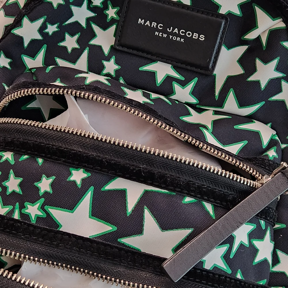 Marc Jacobs Black and Green Star Nylon Mini Backpack - Picture 7 of 9